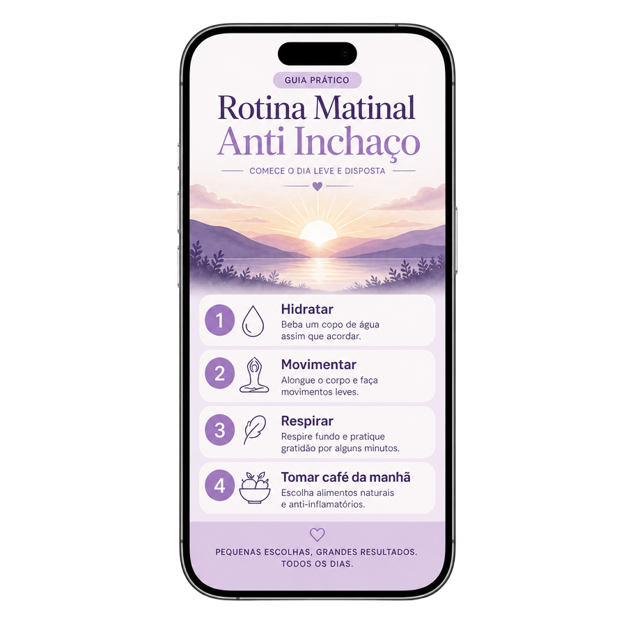 Mockup da rotina matinal