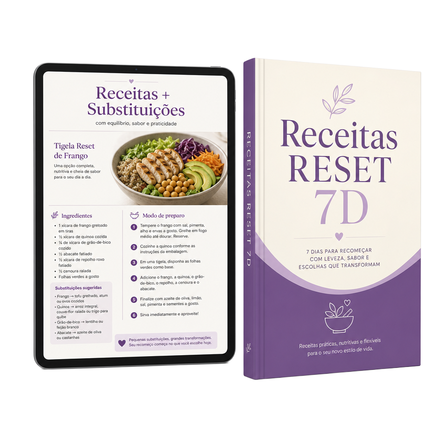 Mockup das receitas e substituições